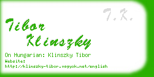 tibor klinszky business card